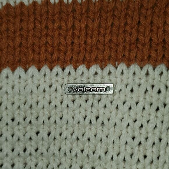 Volcom Sweater Brown Cream Sweater S 10 - Picture 3 of 4